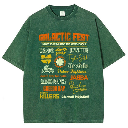 Galactic Fest Vintage Distressed T-shirt
