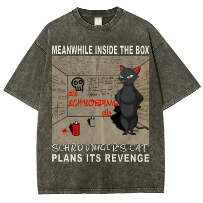 Inside The Box：Schrödingers Cat Plans Its Revenge Vintage Distressed T-shirt