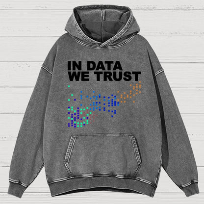 In Big Data We Trust Vintage Distressed Hoodie