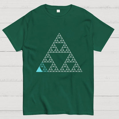 The Minimalist Aesthetic Sierpinski Triangle Art Print Geek T-Shirt