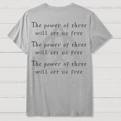 Power of Three Front And Back Printing Geek T-Shirt