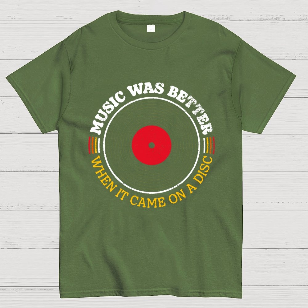 Music Was Better on a Disc Unisex Geek T-Shirt