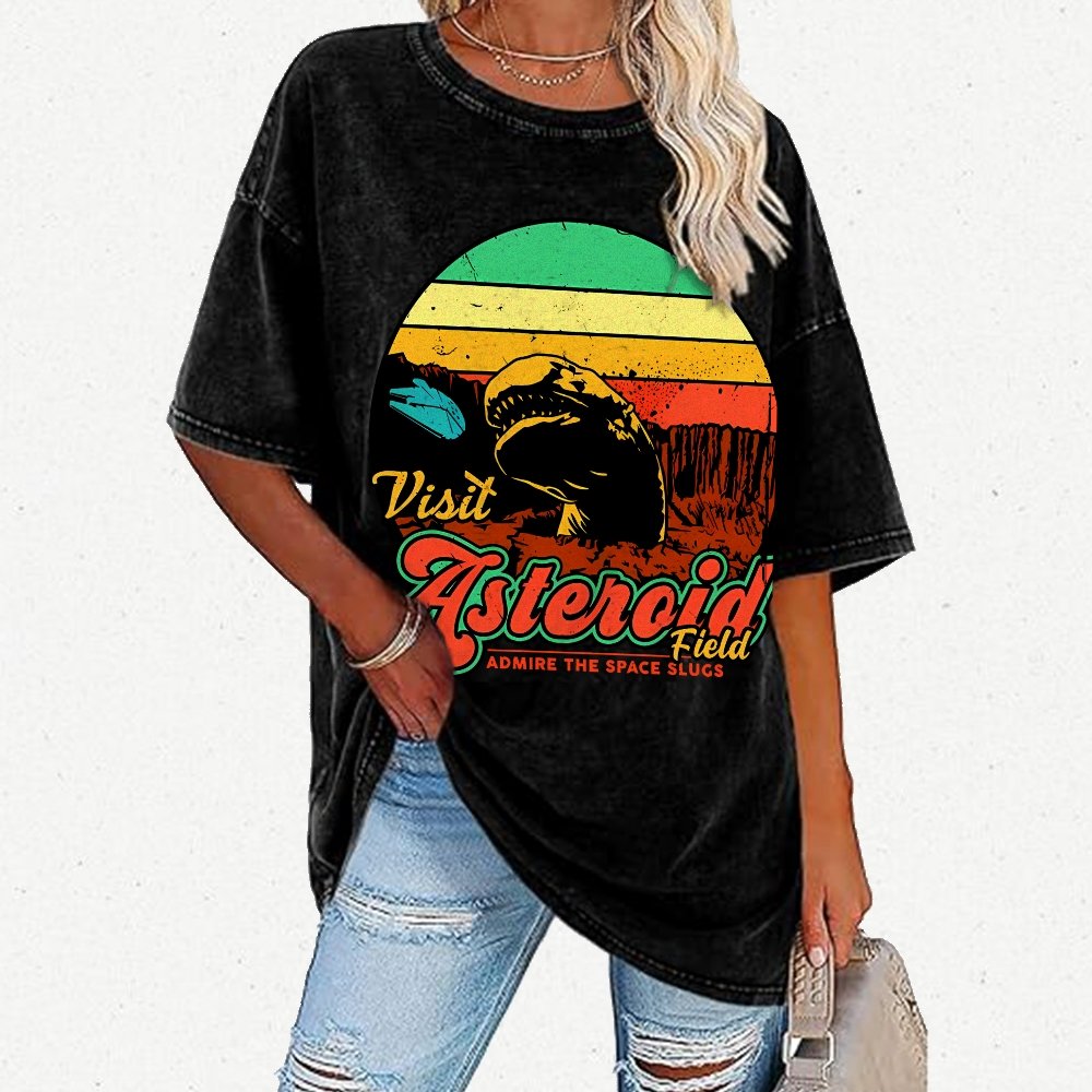 Visit Asteroid Admire The Space Slugs Vintage Distressed T-shirt