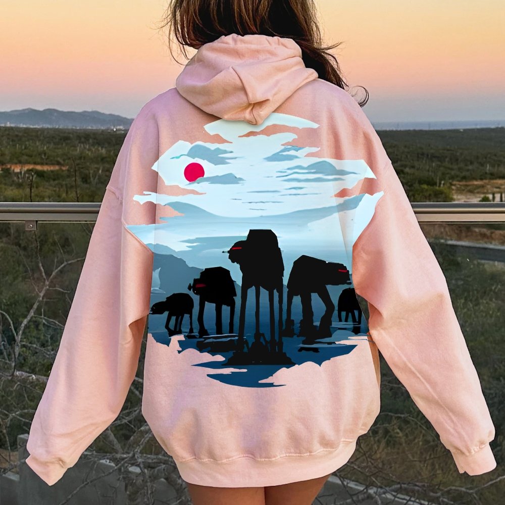 Assault Squad Printed Back Cotton Hoodie