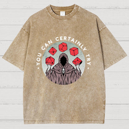 YOU CAN CERTAINLY TRY Vintage Distressed T-shirt