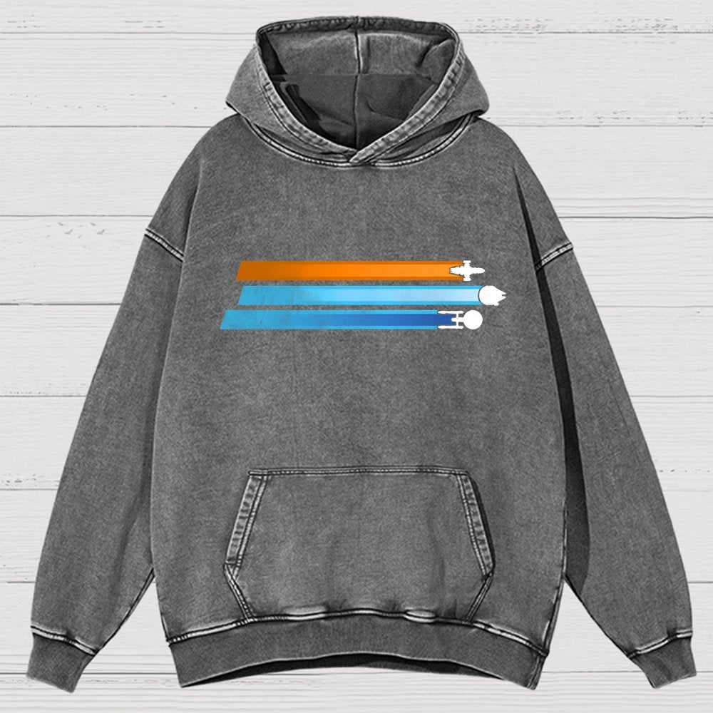 Space Racing Stripes Vintage Distressed Hoodie