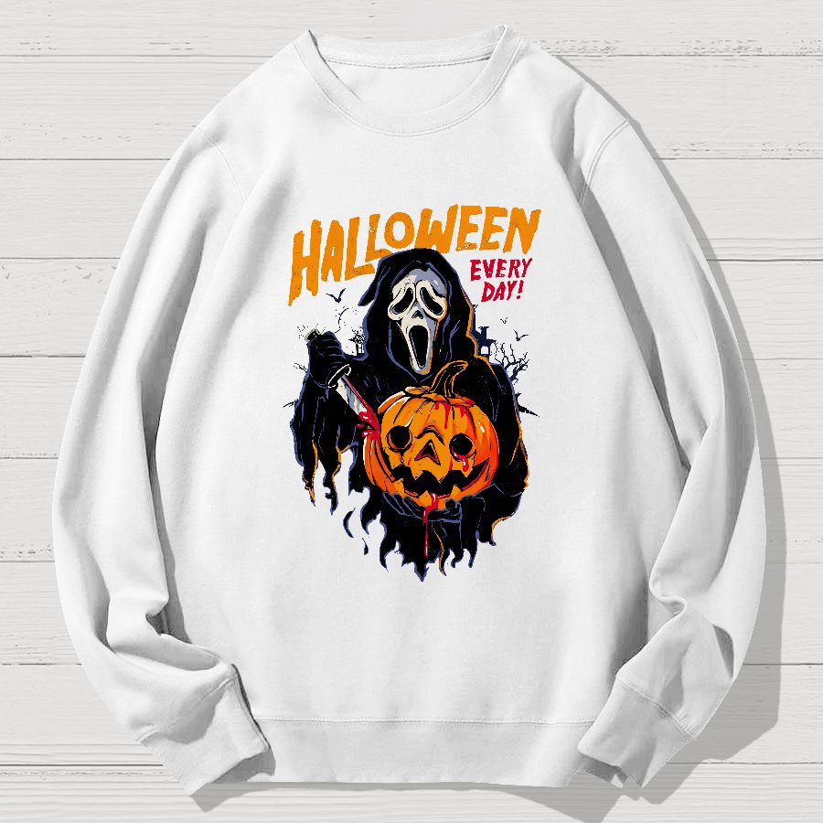 Every Day Is Halloween Geek Cotton Sweatshirt