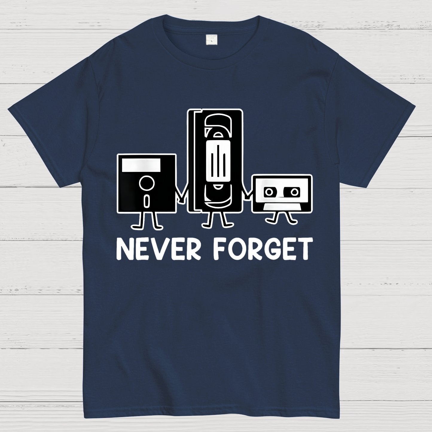 Never Forget Cassette Tape VHS Gamer Old School Funny T-Shirt