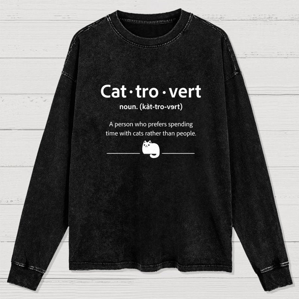 Cat-Tro-Vert Washed Long Sleeve Tee