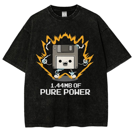 1.44mb of pure power Vintage Distressed T-shirt