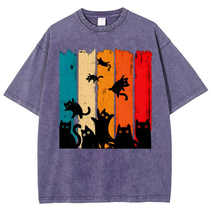Retro Kitty Chaos Vintage Distressed T-shirt