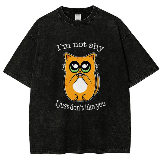 Not Shy Vintage Distressed T-shirt
