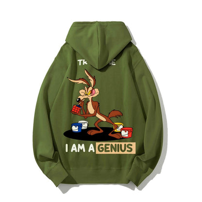 Trust Me I'm a Genius Printed Back Cotton Hoodie