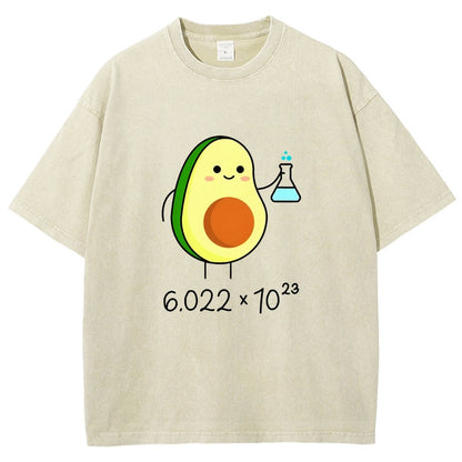 Avogadro's Number Pun. Cute Avocado Chemist Vintage Distressed T-shirt