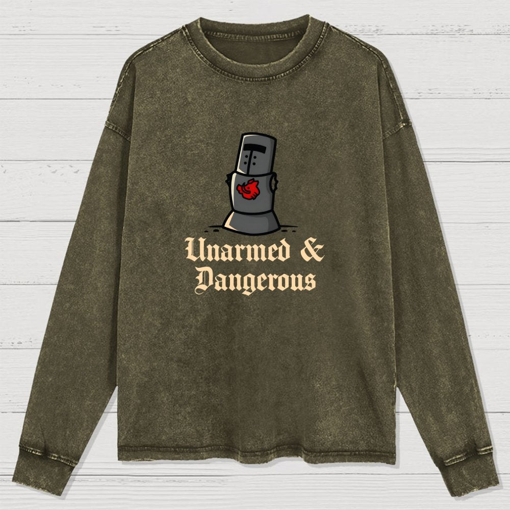 Unarmed And Dangerous Washed Long Sleeve Tee