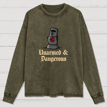 Unarmed And Dangerous Washed Long Sleeve Tee