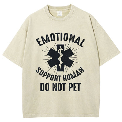 Emotional Support Human Vintage Distressed T-shirt