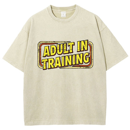 Adult In Training Vintage Distressed T-shirt