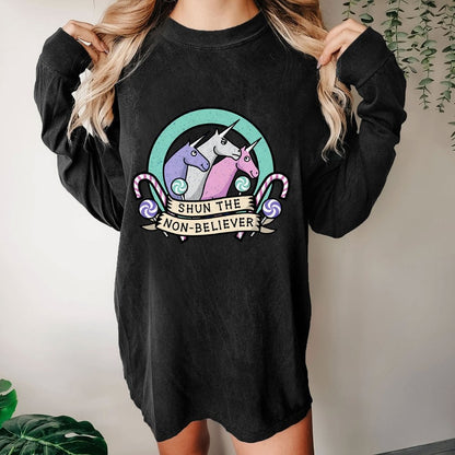 Shun the Non-Believer Washed Long Sleeve Tee