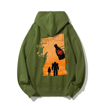 Welcome To This Land Printed Back Unisex Cotton Hoodie
