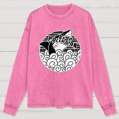 Stop pollution Washed Long Sleeve Tee