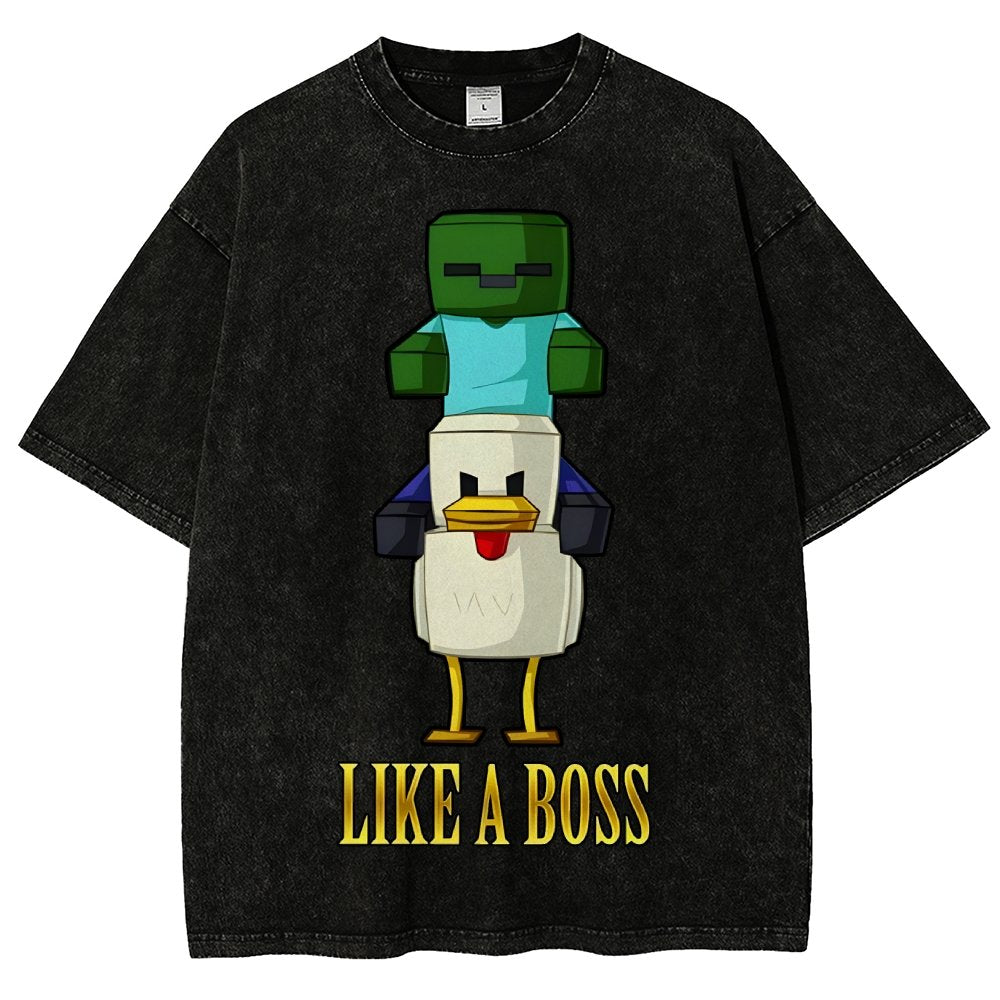 Like A Boss Vintage Distressed T-shirt