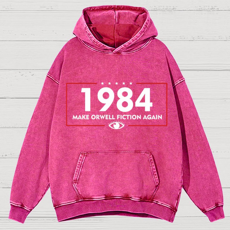 Make Dystopia Fiction Again 19XX Vintage Distressed Hoodie