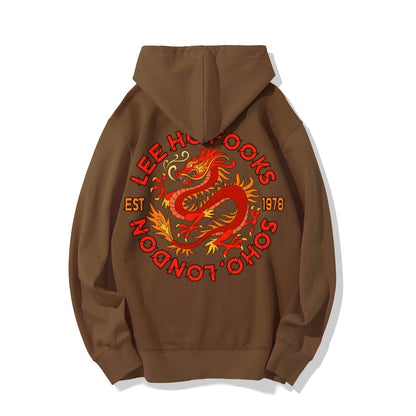 Mysterious Town's (Werewolves of London) Printed Back Cotton Hoodie