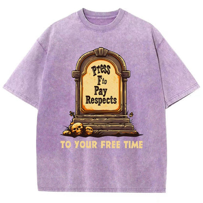 Press F to Pay Respects Vintage Distressed T-shirt
