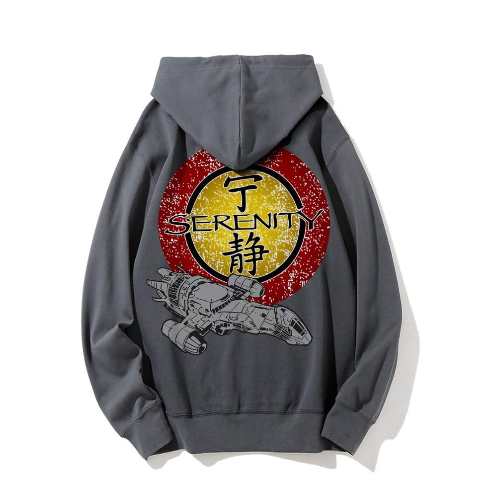 Firefly Mysterious Spacecraft Printed Back Cotton Hoodie