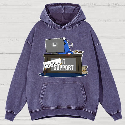 BiscuIT Support Vintage Distressed Hoodie
