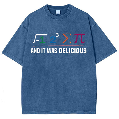 I Ate Some Pie And It Was Delicious I Ate Some Pi Math Vintage Distressed T-shirt