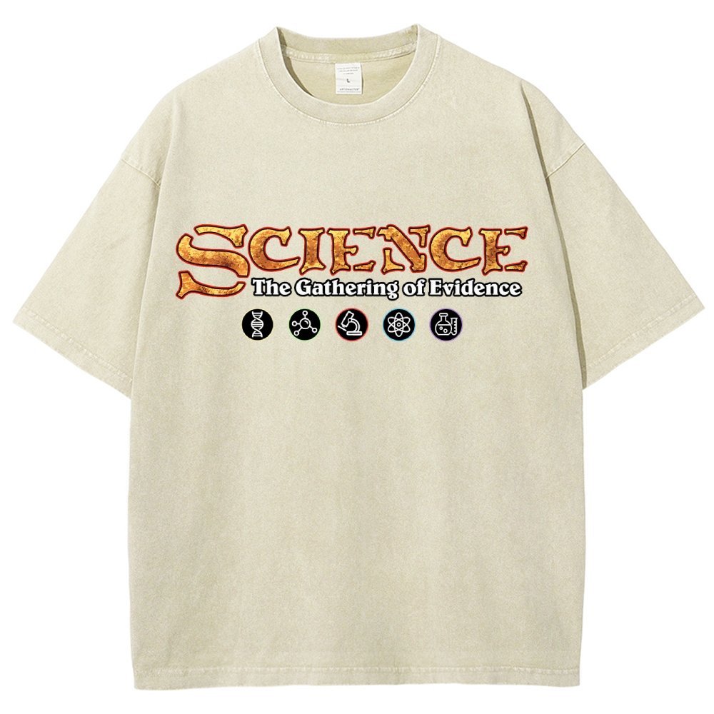 Science The Gathering of Evidence Vintage Distressed T-shirt