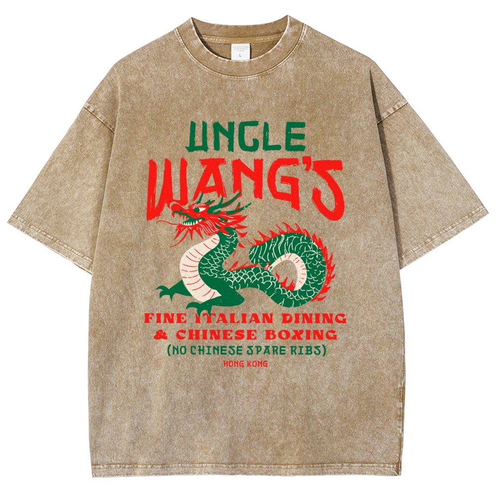 Uncle Wang's Fine Italian Dining & Chinese Boxing Vintage Distressed T-shirt