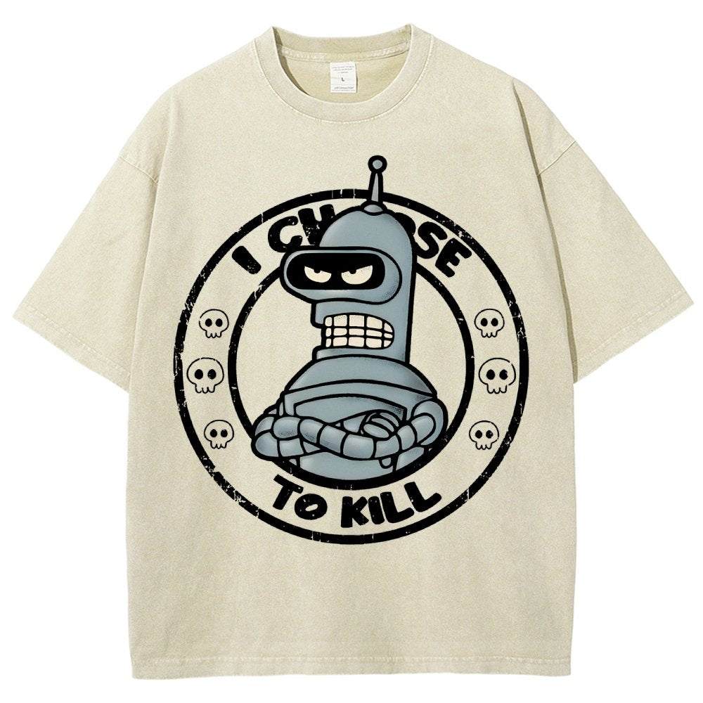 I Choose To Kill Vintage Distressed T-shirt