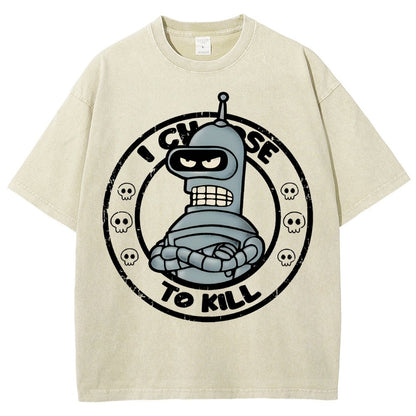 I Choose To Kill Vintage Distressed T-shirt