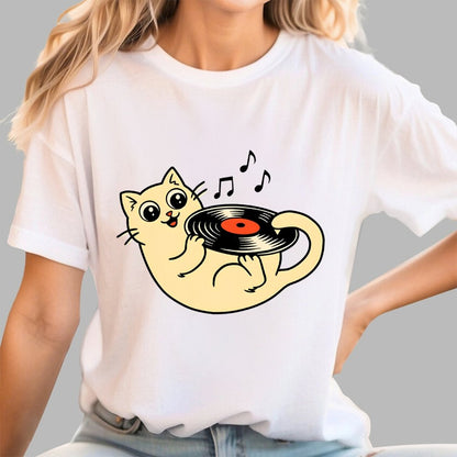 Turntable Cat Geek T-Shirt