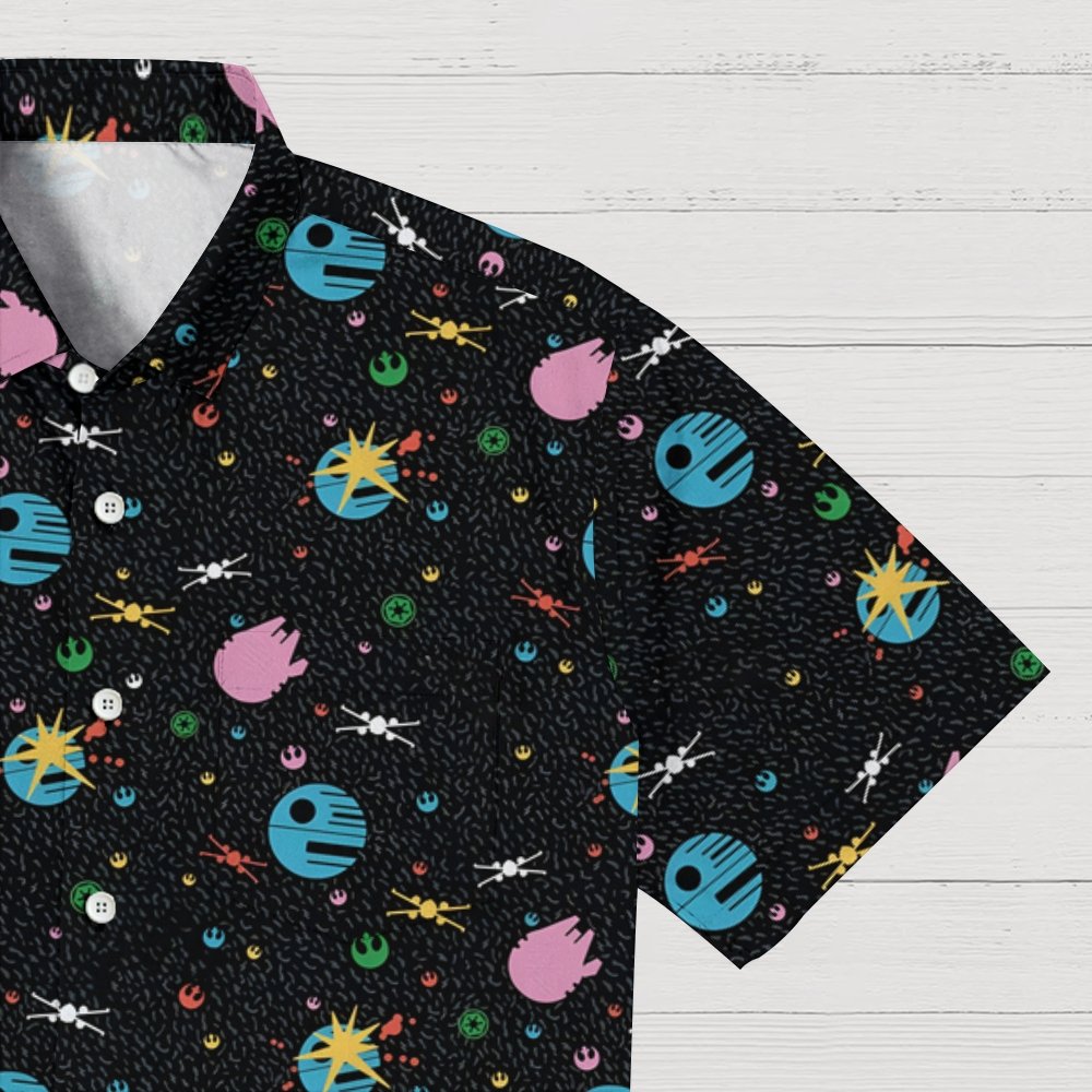 A Starry Galaxy Outer Space Geek Hawaiian Shirt