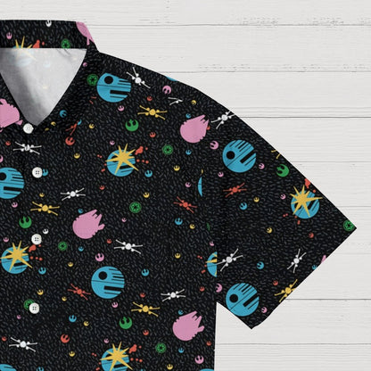 A Starry Galaxy Outer Space Geek Hawaiian Shirt