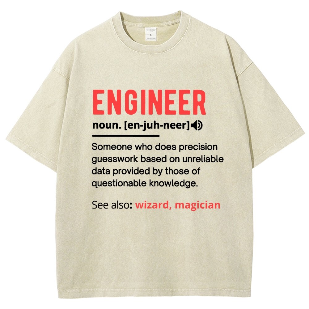Engineer Definition Vintage Distressed T-shirt