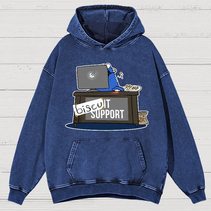 BiscuIT Support Vintage Distressed Hoodie