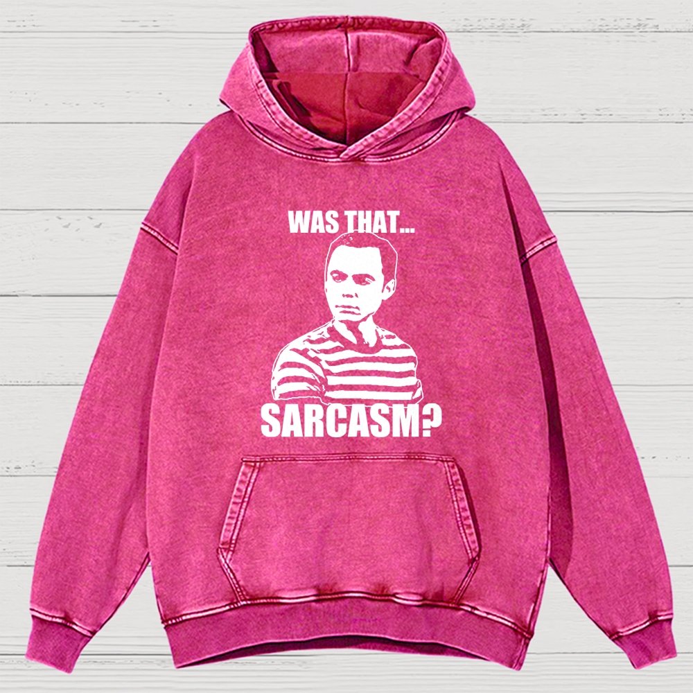 Was That Sarcasm Vintage Distressed Hoodie