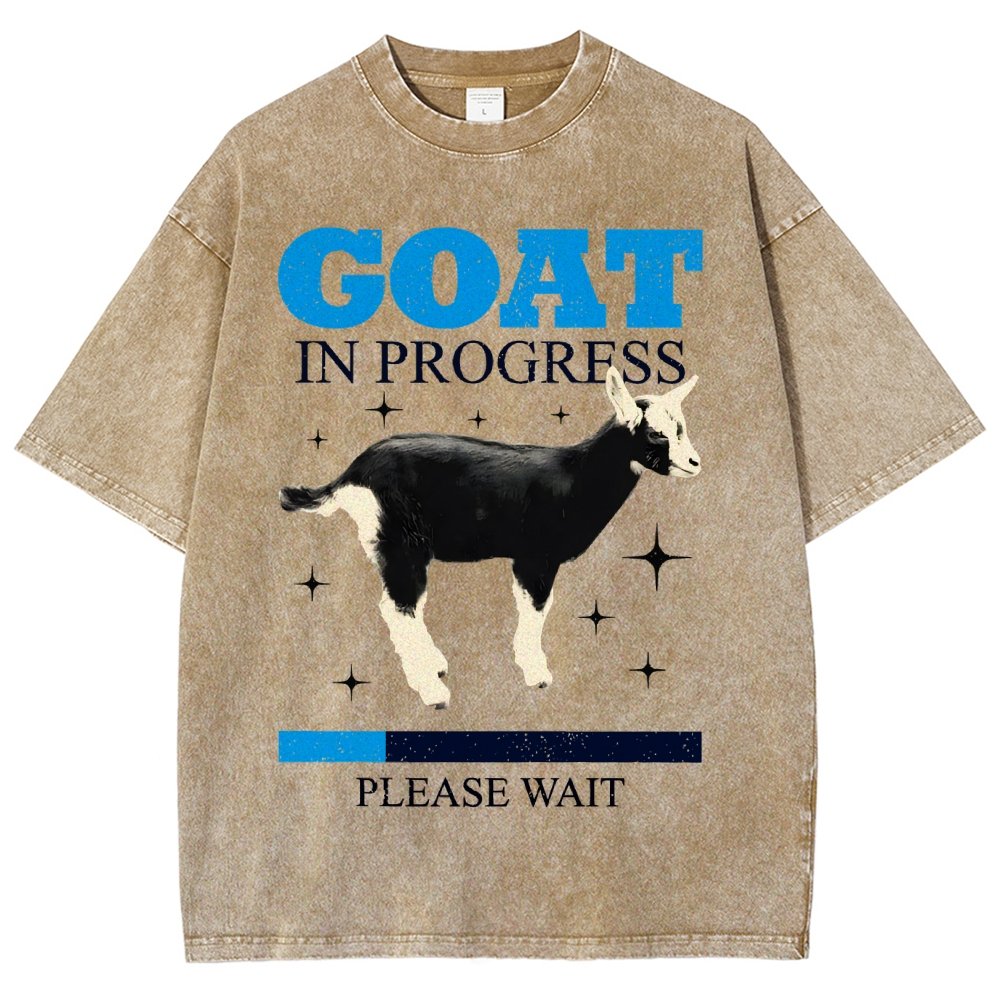 Goat In Progress Vintage Distressed T-shirt