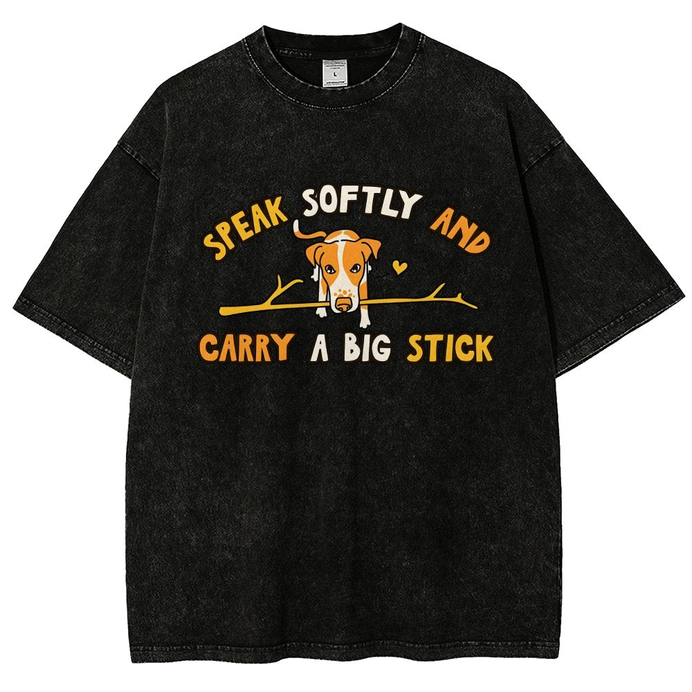 Speak Softly And Carry A Big Stick Vintage Distressed T-shirt