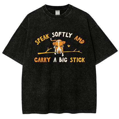 Speak Softly And Carry A Big Stick Vintage Distressed T-shirt