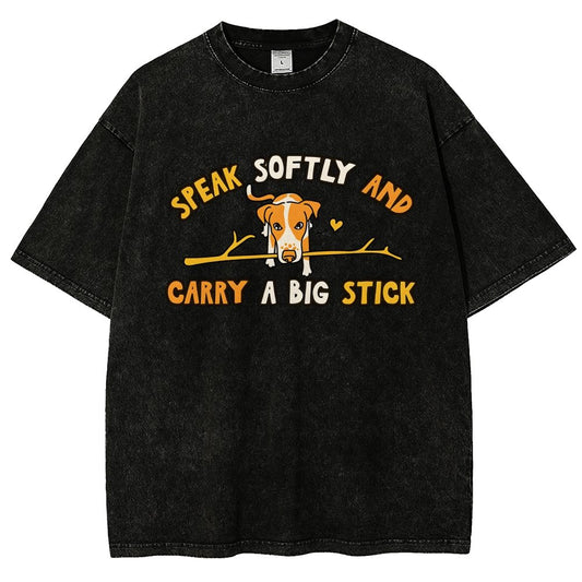 Speak Softly And Carry A Big Stick Vintage Distressed T-shirt