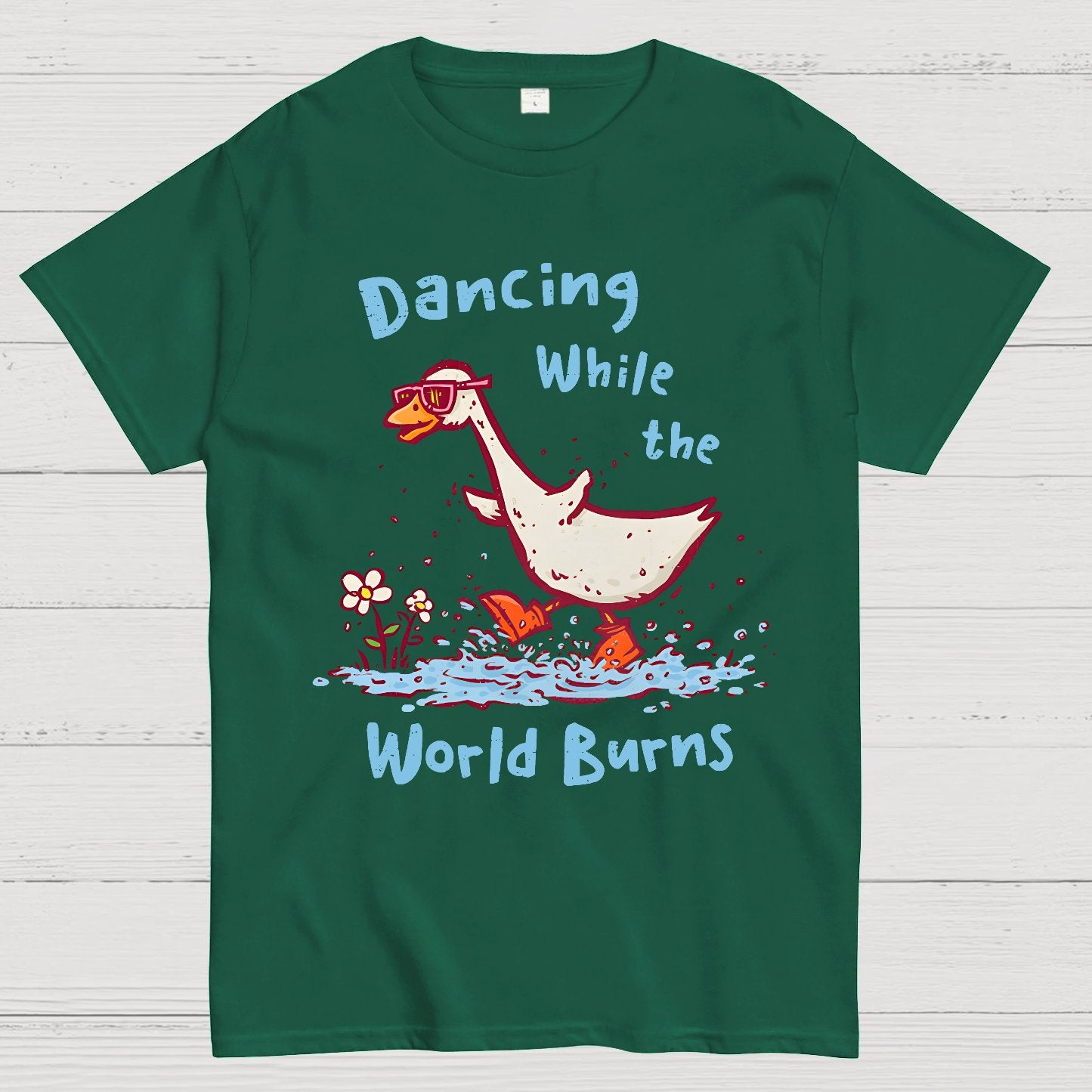 Dancing While The World Burns Geek T-Shirt