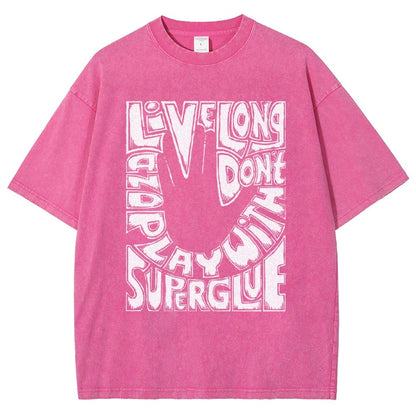 Don't Play With Superglue Vintage Distressed T-shirt
