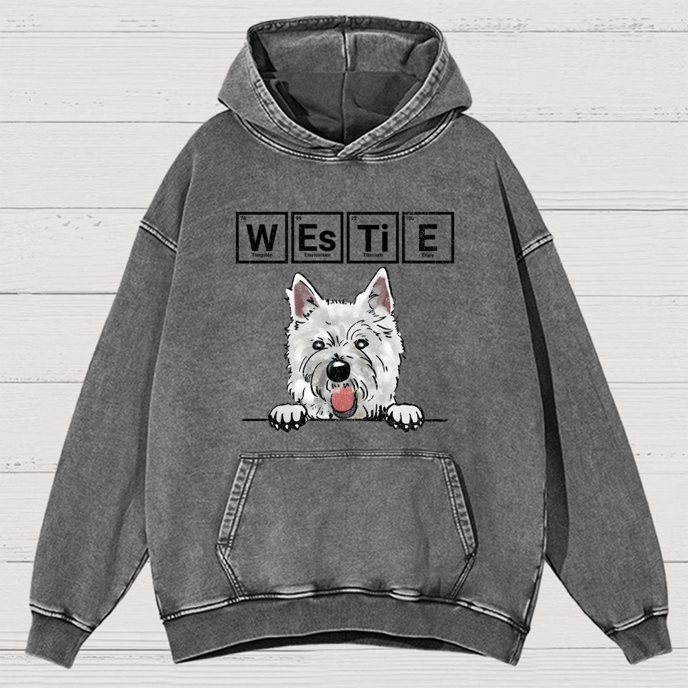 Periodic Table Of Dogs  Dog Lover  Funny Science Vintage Distressed Hoodie