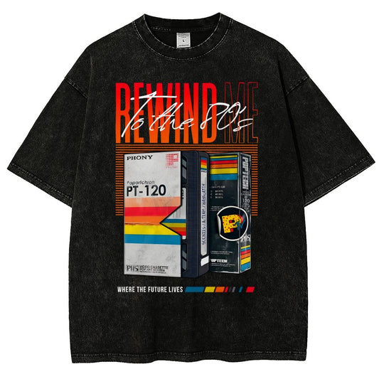 Rewind Me to The 80's Vintage Distressed T-shirt